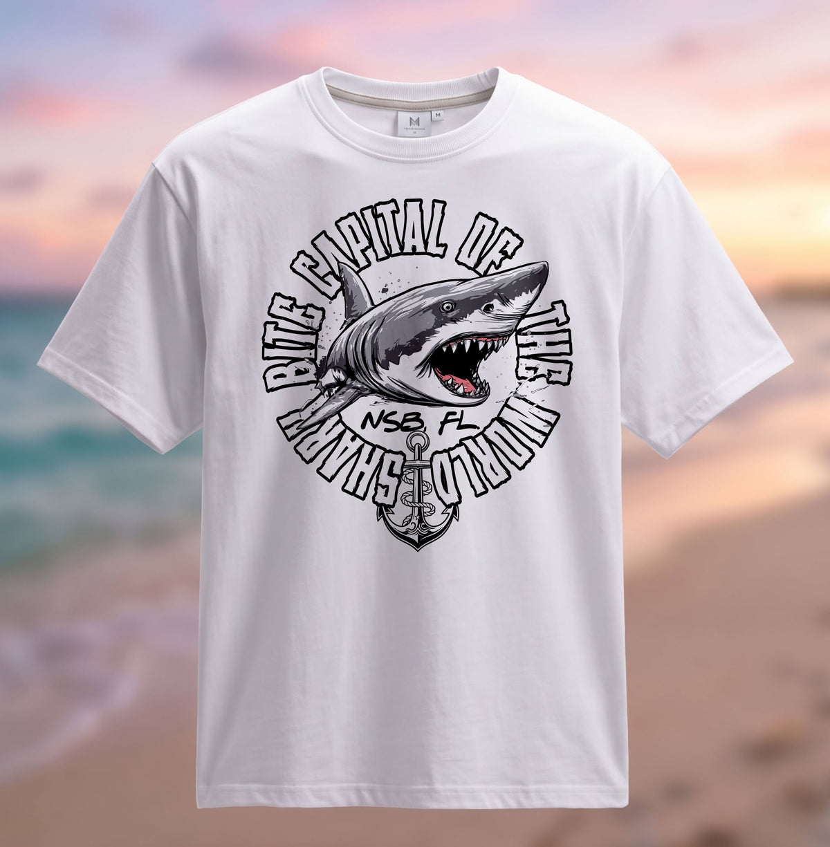NSB Shark Bite T-Shirt White Shirt
