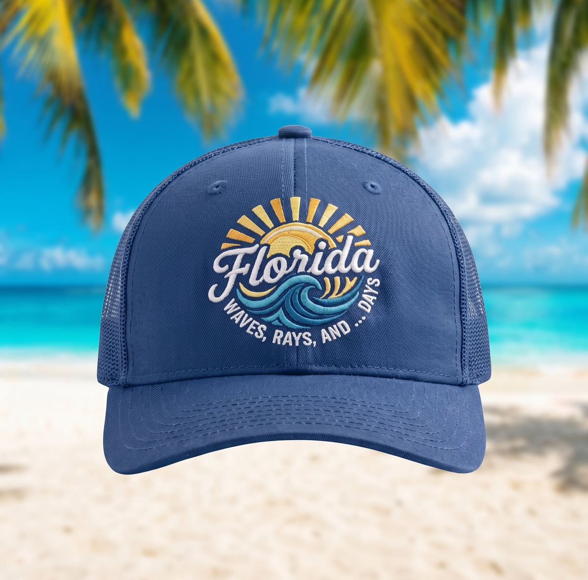 Florida Waves, Rays, and Days Trucker Hat
