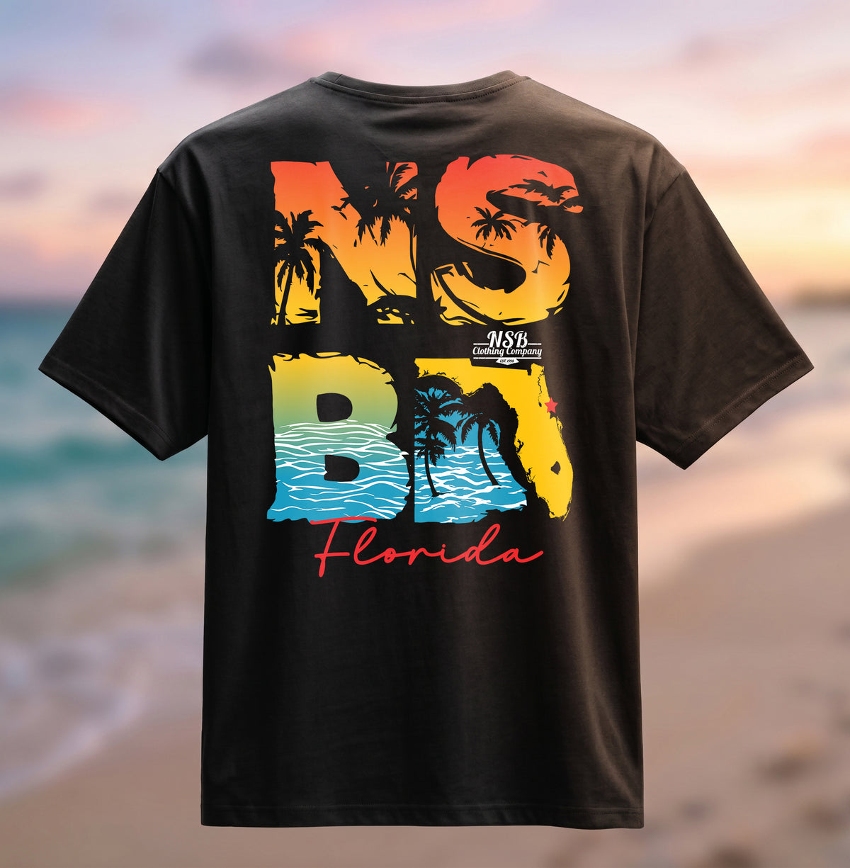 NSB Florida Sunset T-Shirt – New Smyrna Beach souvenir T-shirt